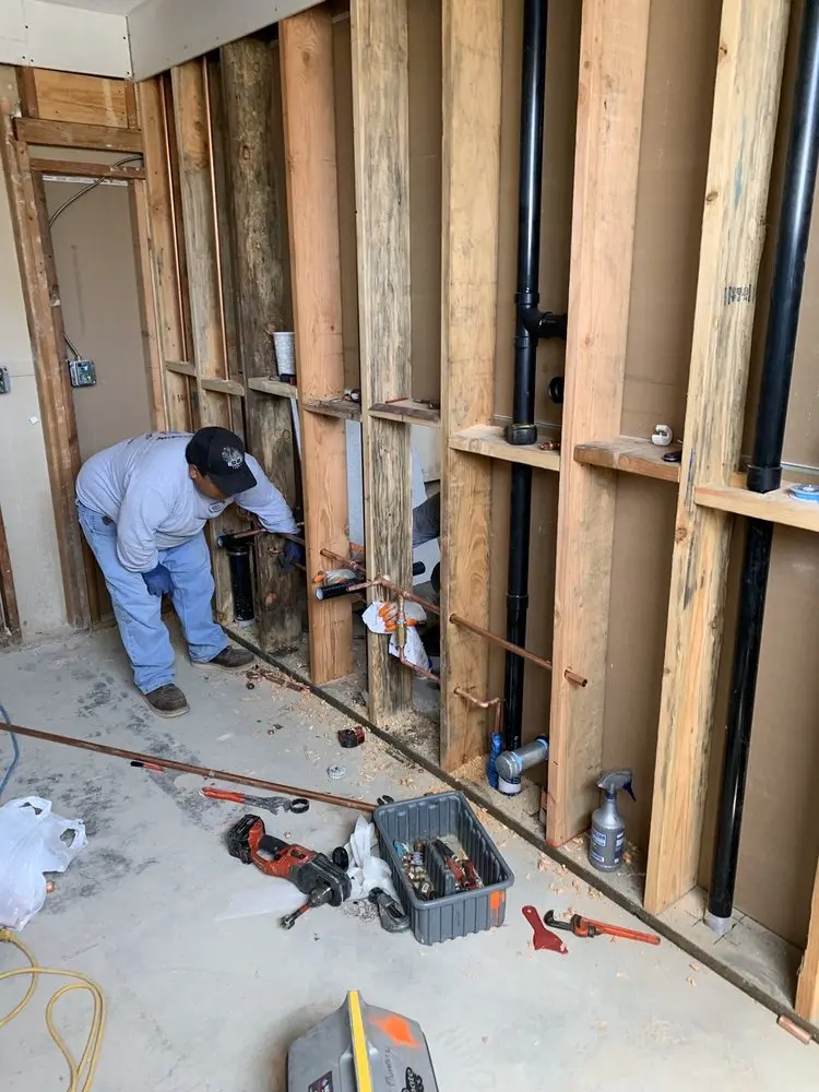 Commercial rough-in plumbing for Gas Line Repair in Warner Center